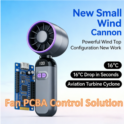 Portable Desktop Cooling Fan with Custom PCBA | Quiet Operation & Long-Lasting Battery for Office & Home - copy